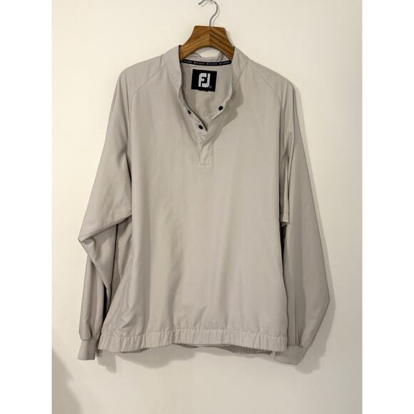 Footjoy FJ 1/4 Zip Jersey Pullover Jacket Mens Large Beige - Picture 1 of 6